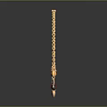 Elegant Golden Chain Necklace With Colorful Pendants Red Beads And Charms