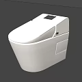 Modern White Smart Toilet With Digital Display And Elegant Sleek Design