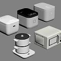 Modern Home Kitchen Appliances Including Rice Cookers Microwave Ovens And Steamers