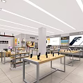 Modern Mobile Phone Store Smart Phone Experience Hall Mobile Phone Table 3d model