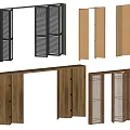 Modern Folding Doors with Various Wooden Designs and Lattice Patterns for Home Use