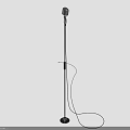Professional Studio Recording Wired Microphone with Adjustable Stand and Cable 3d model