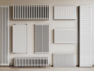 Various Modern Radiator Designs for Home Interior Heating Solutions 3d model