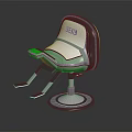 Ergonomic Modern V318 Labeled Seat Featuring Metal Frame Armrests Round Base And Footrests