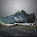 New Balance Teal Running Shoes With Mesh Upper And White Yellow Cushioned Sole