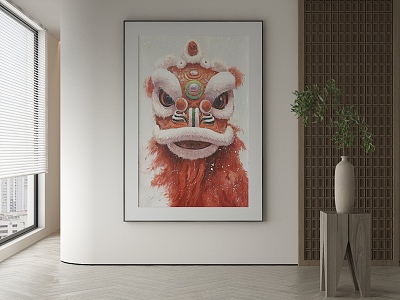 New Chinese Decorative Painting 3d model