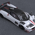 Pagani HuayraBC Racing Super sports car 3d model