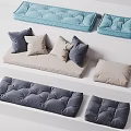 Cozy Home Living Cushions And Soft Pillows In Various Blue Gray Beige Hues