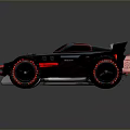 Toy Racing Cars with Modern Design in Red White Gray and Black Red Colors