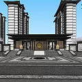 Modern Gate Song Xiamen Jianfa Building Facade 3d model