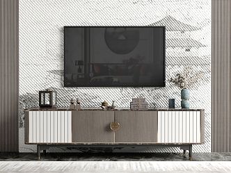 New Chinese TV Cabinet 3d model