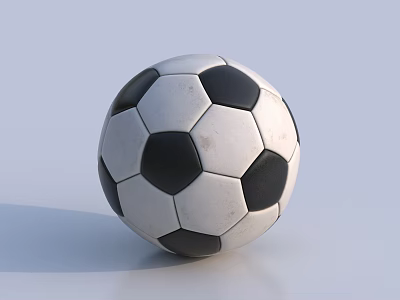 Classic Black And White Soccer Ball As Standard Sports Equipment For Training Matches 3d model