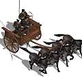 Ancient soldier carriage Qin Dynasty chariot 3d model