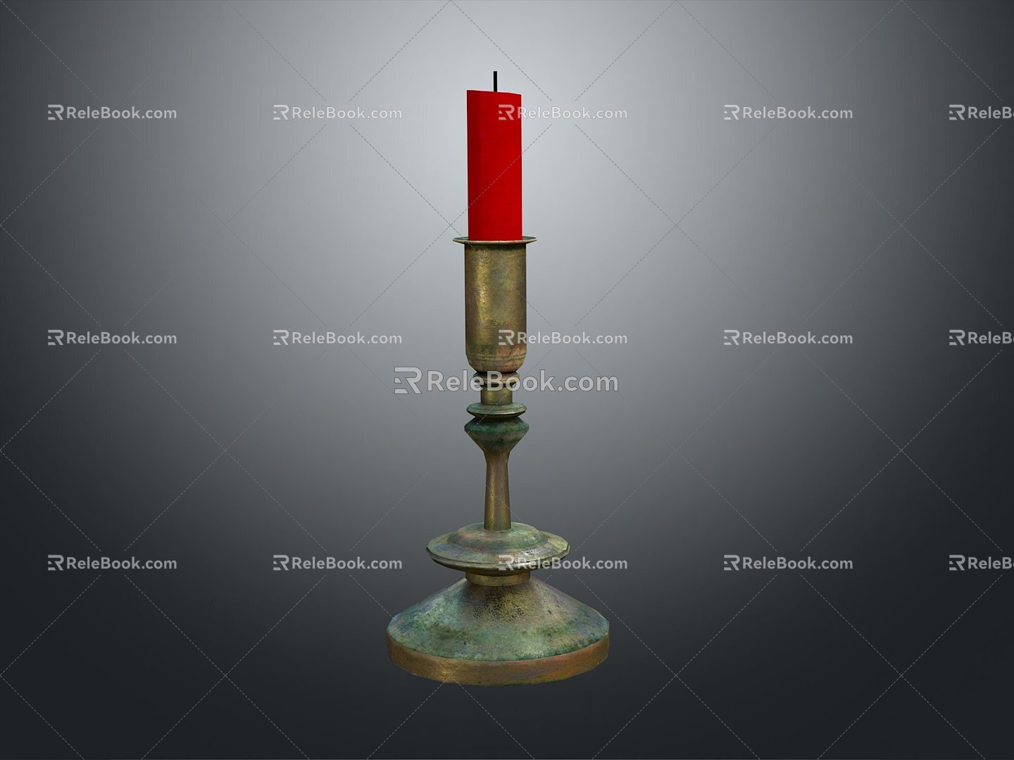 Candlestick Candle Copper Candlestick Classical Candlestick 3d model