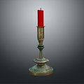 Candlestick Candle Copper Candlestick Classical Candlestick 3d model