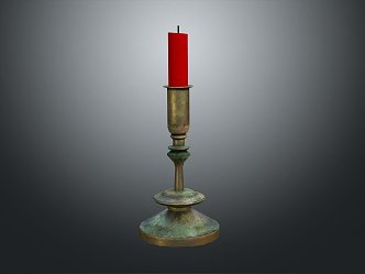 Candlestick Candle Copper Candlestick Classical Candlestick 3d model