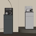 Modern Standing Kitchen Appliances With Digital Display And Stainless Steel Kettles In Grey And Black