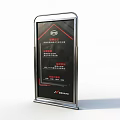 Commercial Advertising Display Stand With Metal Frame And Black Panel For Business Use