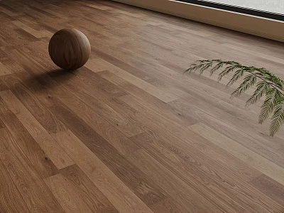 Natural Brown Wooden Floor with Round Wood Ball and Green Plant Leaf 3d model Natural Brown Wooden Floor with Round Wood Ball and Green Plant Leaf 3d model