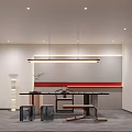 Inner Movement For Youth Studio Space With Green Wall White Desk And Lamp