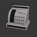 Sharp Commercial Electronic Cash Register With Keypad And Display Screen For Retail Use
