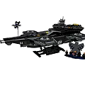 Building Blocks Large Warship Model With Detailed Structure And Minifigures 3d model