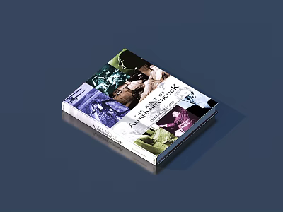 Art Book with Colorful Photo Collage Cover Featuring Modern Age Artworks and Scenes 3d model