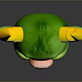 Cute Green Cartoon Cow Doll With Yellow Lightning Horns And Shoes