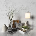 Modern ornaments ornaments table lamp combination 3d model