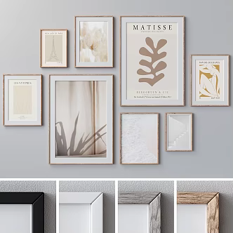 a group of murals 3d model