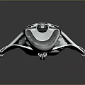 Futuristic Flying Vehicle With Sleek Aerodynamic Silver White Body Black Accents And Transparent Canopy