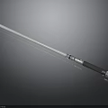 Modern Lightsaber With Sleek Silver Blade Black Handle And Metallic Accents