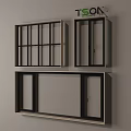Modern Stylish Casement Windows With Wooden Frames And Clear Glass Panels