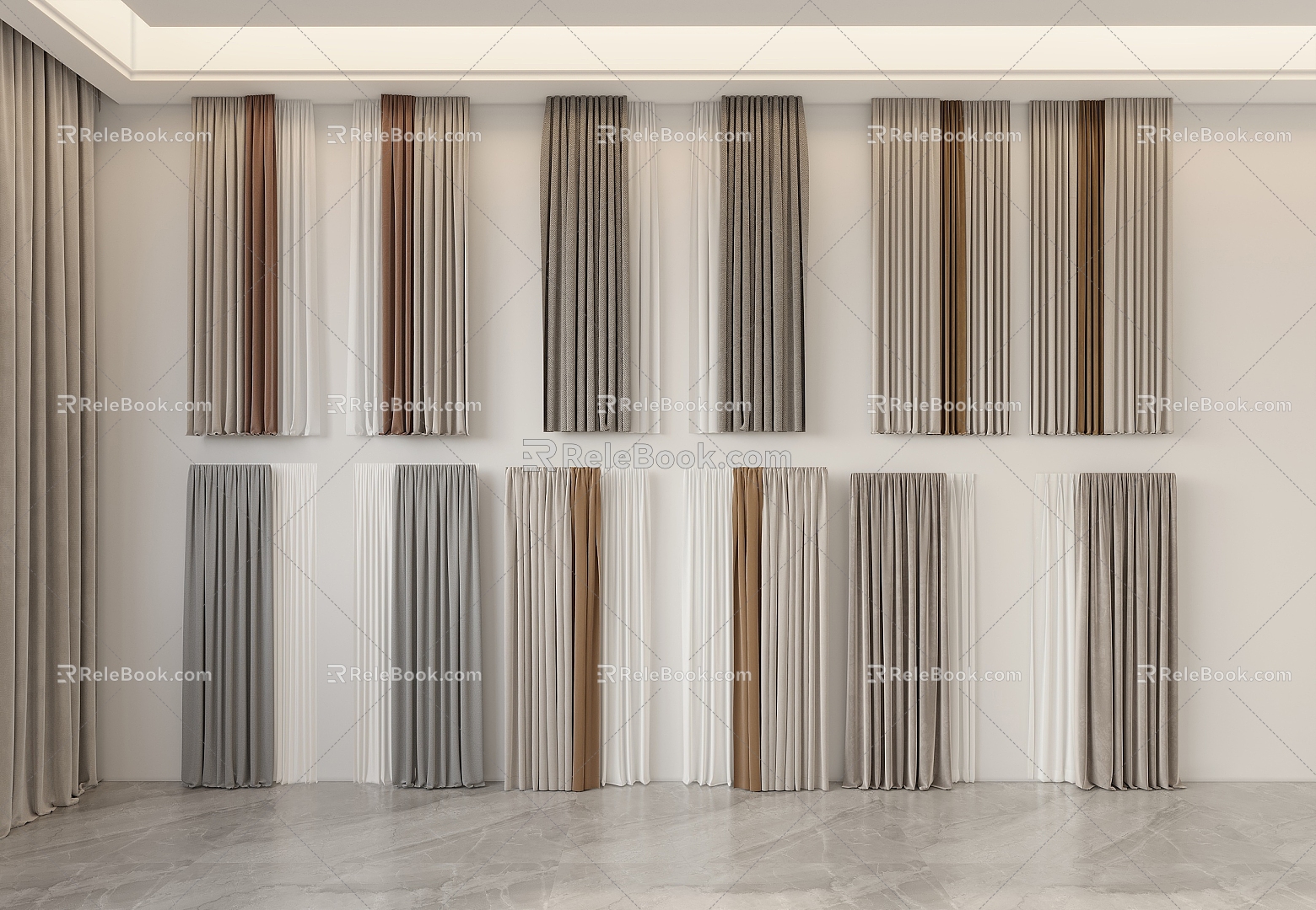 Modern Curtains 3d model