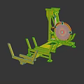 Yellow Mechanical Cutting Equipment With Circular Saw Blade And Support Structure