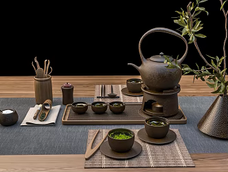 New Chinese Tea Set 3d model