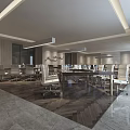 Modern Conference Room Interior With Large Table Ergonomic Chairs Wooden Decor And Marble Flooring