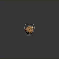 Golden Metallic Weapon With Spear Like Design Red Wheel And Shiny Mechanical Structure