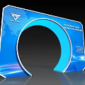 Modern Blue Archway With New Pattern Elements And Modern Era Design Features 3d model