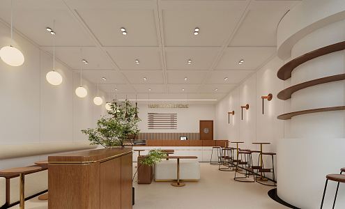 Modern Milk Tea Shop 3d model