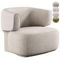 Modern Beige Upholstered Accent Chair With Rounded Arms And Multiple Color Options