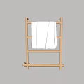 Modern Bathroom Accessories Stainless Steel Towel Rack With White Towel