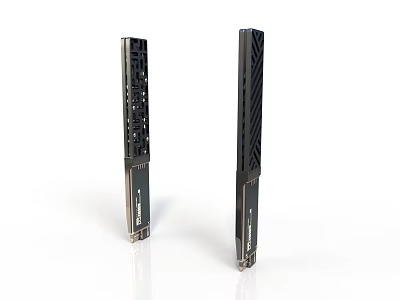 Compact Modern Electronic Devices With Black Silver Design And Interface Ports 3d model