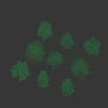 Tree Landscape Trees Plants Street Trees Bird's Eye View Trees 3d model