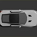 White Sports Car With Sleek Aerodynamic Design Black Roof And Rear Spoiler