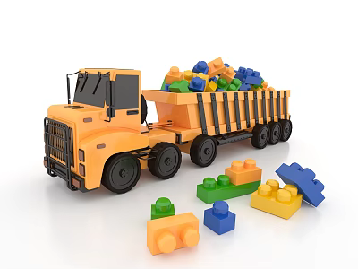 Modern Lego toy car 3d model Modern Lego toy car 3d model