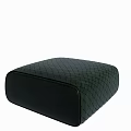 Green Checkerboard Pattern Sofa Stool With Black Base For Living Room