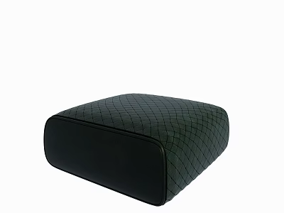 Green Checkerboard Pattern Sofa Stool With Black Base For Living Room 3d model