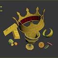 Golden Home Decor Accessories With Crown Bars Coins Horseshoe Ornaments And Nuggets