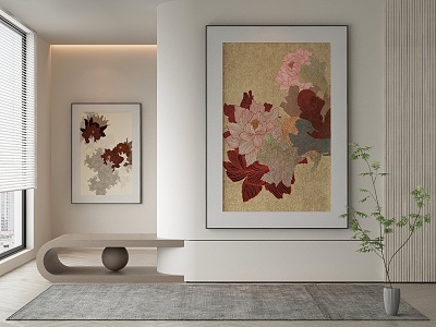 modern decorative painting 3d model